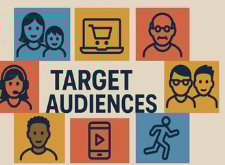 A collage of icons representing the different target audiences