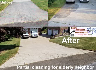 Concrete Driveway cleaning in Morristown, Tn 37813 37814 near me by Bobs Pressure Washing LLC in Bulls Gap, Tn 37711 2