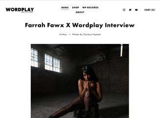 Farrah Fawx taken by Ivan Guajardo in Wordplay Magazine Feature