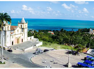Praça histórica do Alto da Sé em Olinda
