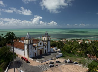 Vista de mirante no Alto da Sé em Olinda