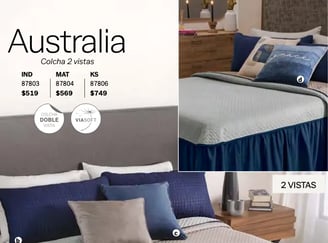 Colcha dos vistas modelo Australia de la marca Vianney