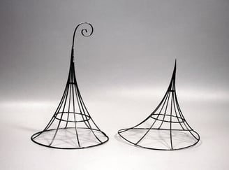 Drahtkorpus Metall lackiert Windlicht Kerzenhalter Spitztüten