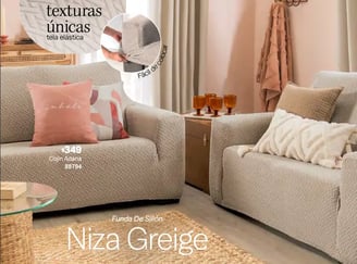 Funda de sillon modelo Niza Greige de la marca Vianney