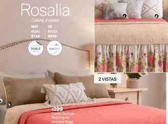 Colcha dos vistas modelo Rosalia de la marca Vianney