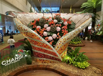 One of the many sights at Changi Airport in Singapore