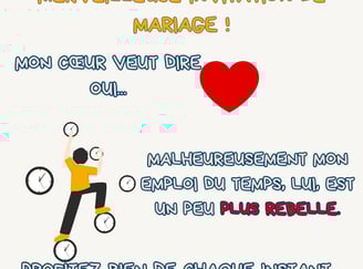 decliner une invitation avec humour mariage