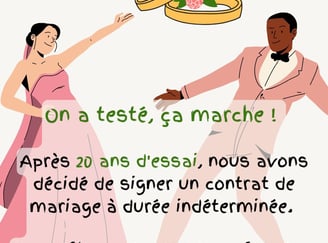 texte faire part mariage original humoristique