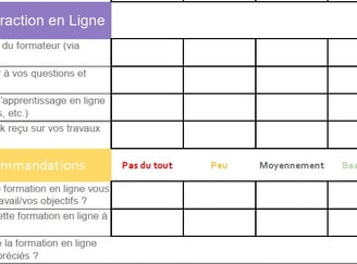 questionnaire de satisfaction formation exemple gratuit