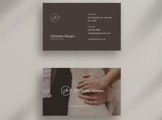 Carte de visite professionnelle designée par Aura Vision