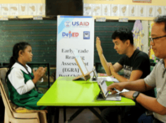 a man and a woman sitting at a table