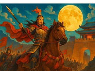 Đông Chinh Vương dẫn quân dưới ánh trăng