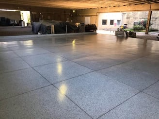 Piso granitina salão de jogos
