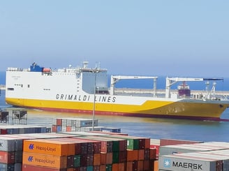 Grimaldi Lines at Latakia Port