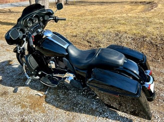 Black Harley Davidson Electra Glide Ceramic Coated by ProPolish Motorcycle Detailing Norfolk County