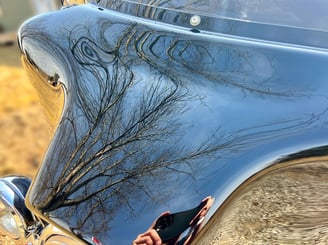Black Harley Davidson Electra Glide Ceramic Coated by ProPolish Motorcycle Detailing Norfolk County