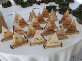 centre de table mariage personnalisé montagne