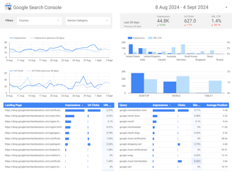Search Console Results