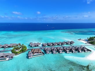 Four Seasons Kuda Huraa drone overwater villas