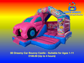 3D Dreamy Car Bouncy Castle