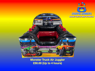 Monster Truck Car Themed Ball Pond Bouncy Castle Hire Plymouth