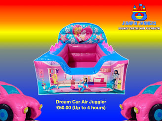 Dream Car Air Juggler Ball Pit - Jumpin Janners - Bouncy Castle Hire Plymouth