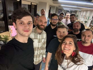 selfie with the group of devs from Iasi Event