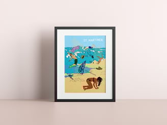Maho Breeze by Raymond Bowen in black frame
