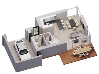 Kotedžai Narepuose - 1 aukštas.