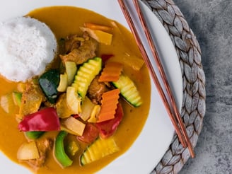 a plate of food with chopsticks