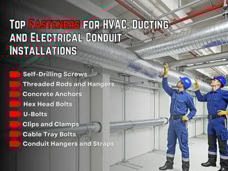 Heavy-duty screws and bolts for HVAC installation