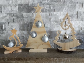 sapin bois noel pour décoration