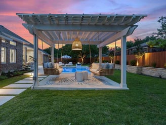 "Bay Area yard remodel with multi-zone layout, drainage, and entertainment space