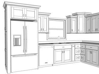 3D Kitchen Drawing