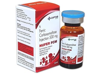 Nufer FCM Injection – Ferric Carboxymaltose 500mg for rapid iron replenishment, iron deficiency.