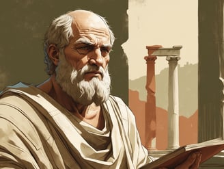 a man with a beard and a beard, holding a book