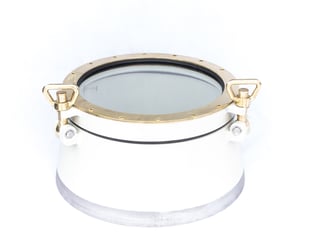 300mm opening porthole Steel and brass