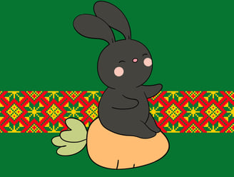 rabbit on the carrot