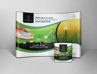tradeshow backdrop 10x10 or 10x8