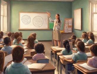 blue and white round illustration