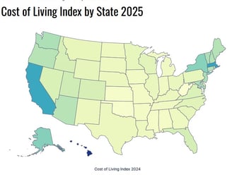cost of living map for homestead planning