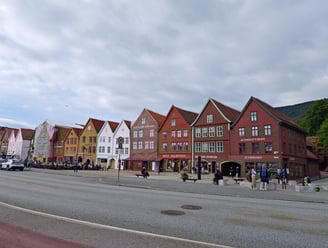 Colourful houses in Bergen Norway