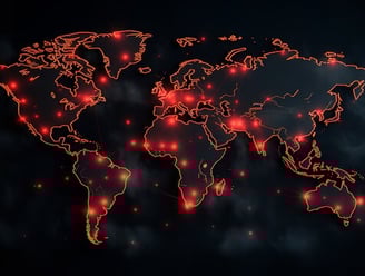 a world map of the world with a map of the world