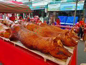 Phuket por tor hungry ghost festival pigs