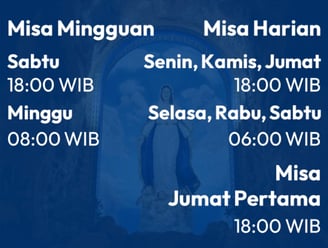 Jadwal Misa Gereja Katolik Kristur Raja, Tanjungpinang