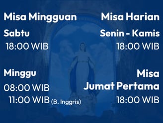 Jadwal Misa Gereja Kerahiman Ilahi, Tiban