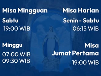 Jadwal Misa Gereja Malaikat Agung Gabriel, Tembesi