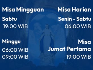 Jadwal Misa Gereja Maria Bunda Pembantu Abadi, Batu Aji