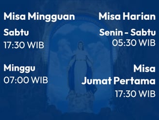 Jadwal Misa Gereja St. Bernadeth, Rangkui