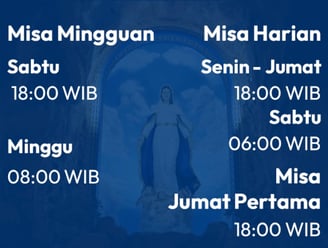 Jadwal Misa Gereja St. Carolus Boromeus, Lingga